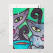 KAFFEKATZEN POSTKARTE (Vorne/Hinten)