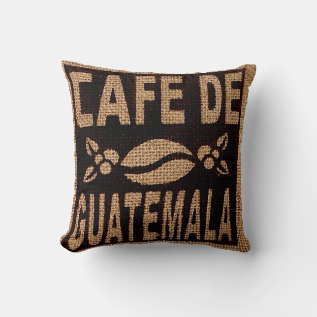 KAFFELOVER PILLOWS, BURLAP KAFFEE BAG KISSEN (Vorderseite)