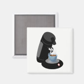 Kaffemaschine Magnet (Vorderseite/Rückseite)
