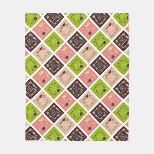 KAFFEQUOTEN FLEECEDECKE (Vorderseite)