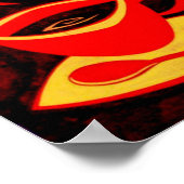 KAFFESTUNDE / Roter Gelber Kaffee-Cup und Coffeepo Poster (Ecke)