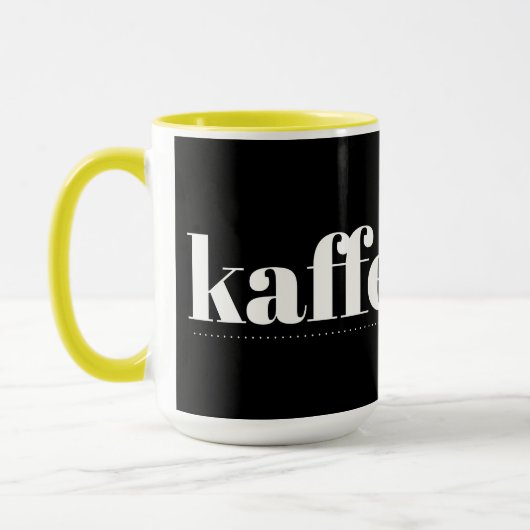 Kaffesugen Schwarz-Gelb-Tasse Tasse (Links)