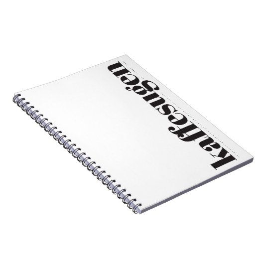 Kaffesugen Schwarz-Weiß-Notebook Notizblock (Rechte Seite)