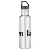 Kaffesugen Wasserflasche aus Edelstahl Edelstahlflasche (Rückseite)