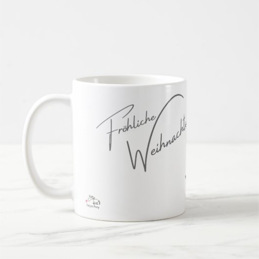 Kaffetasse Weihnachts-Pferdebild Kaffeetasse (Links)