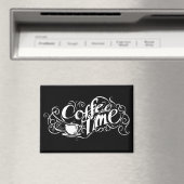 Kaffezeit Abstrakter Slogan Magnet (In Situ (Geschirrspüler))
