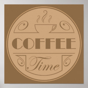 Kaffezeit-Emblem Poster