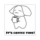 Kaffezeit Gummistempel (Prägung)