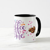 Kaffezeit modernes Design Tasse (VorderseiteRechts)
