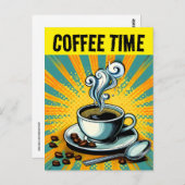 KAFFEZEIT RETRO POSTCARD POSTKARTE (Vorne/Hinten)