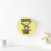 KAFFEZEIT RETRO WALL CLOCK RUNDE WANDUHR (Zuhause)