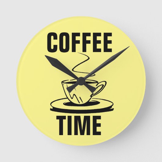 KAFFEZEIT RETRO WALL CLOCK RUNDE WANDUHR (Vorderseite)