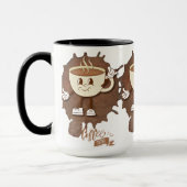 **Kaffezeit – Süße lächelnde Tasse Dampf (Links)