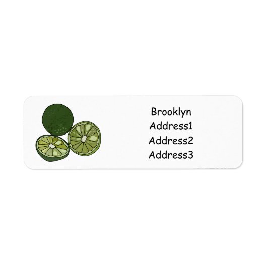 Kaffir Limon Cartoon Illustration (Vorne)