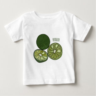 Kaffir Limon Cartoon Illustration Baby T-shirt