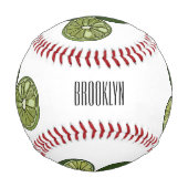 Kaffir Limon Cartoon Illustration Baseball (Rückseite)