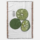 Kaffir Limon Cartoon Illustration Decke (Vorderseite Vertikal)