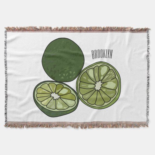 Kaffir Limon Cartoon Illustration Decke (Vorderseite)