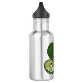 Kaffir Limon Cartoon Illustration Edelstahlflasche (Links)