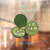 Kaffir Limon Cartoon Illustration Fensteraufkleber (Blatt 2)