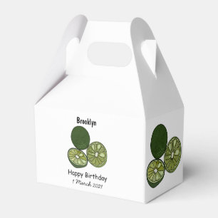 Kaffir Limon Cartoon Illustration Geschenkschachtel