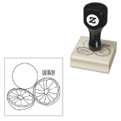 Kaffir Limon Cartoon Illustration Gummistempel (Stempel)