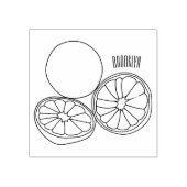 Kaffir Limon Cartoon Illustration Gummistempel (Prägung)