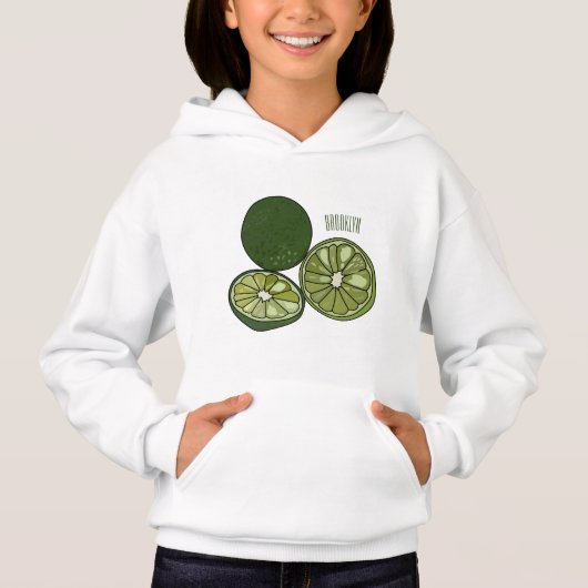Kaffir Limon Cartoon Illustration Hoodie (Vorderseite)