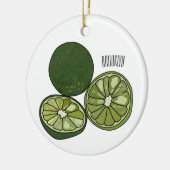 Kaffir Limon Cartoon Illustration Keramik Ornament (Links)