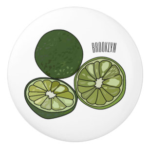 Kaffir Limon Cartoon Illustration Keramikknauf