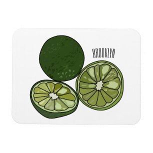 Kaffir Limon Cartoon Illustration Magnet