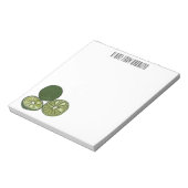 Kaffir Limon Cartoon Illustration Notizblock (Rotiert)