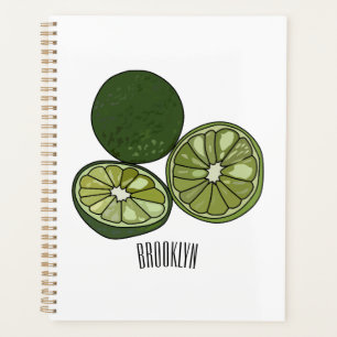 Kaffir Limon Cartoon Illustration Planer