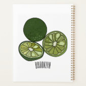 Kaffir Limon Cartoon Illustration Planer (Rückseite)