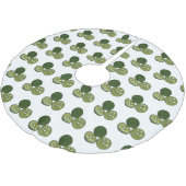 Kaffir Limon Cartoon Illustration Polyester Weihnachtsbaumdecke (Schrägansicht)