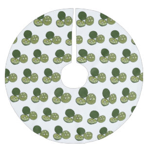 Kaffir Limon Cartoon Illustration Polyester Weihnachtsbaumdecke