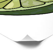 Kaffir Limon Cartoon Illustration Poster (Ecke)