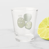 Kaffir Limon Cartoon Illustration Schnapsglas (Rückseite)
