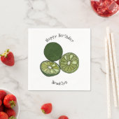 Kaffir Limon Cartoon Illustration Serviette (Beispiel)