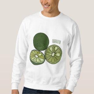 Kaffir Limon Cartoon Illustration Sweatshirt