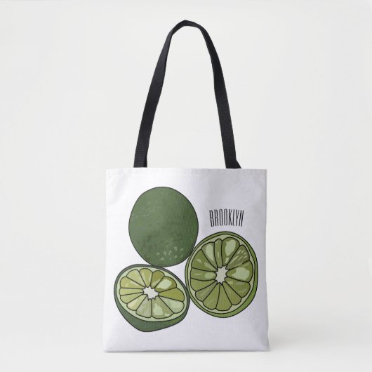 Kaffir Limon Cartoon Illustration Tasche (Vorderseite)