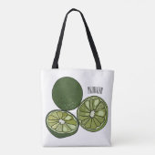 Kaffir Limon Cartoon Illustration Tasche (Rückseite)