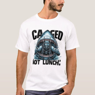 Käfig, nicht Mittagessen Shark Cage Diver Funny T-Shirt