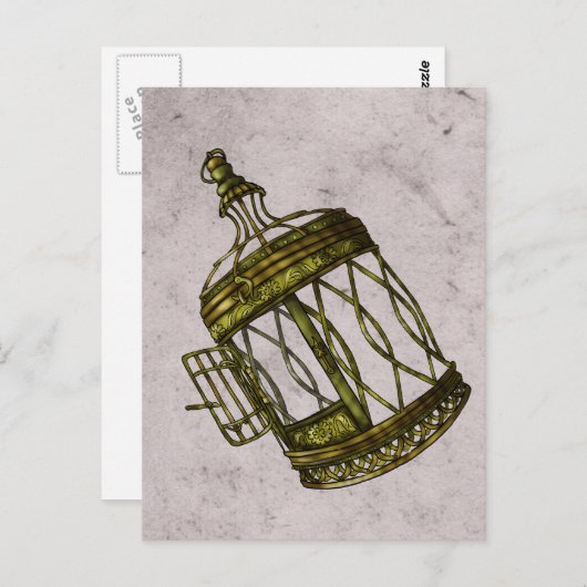 Käfigherz Postkarte (Vorne/Hinten)