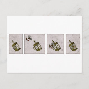 Käfigherz Postkarte