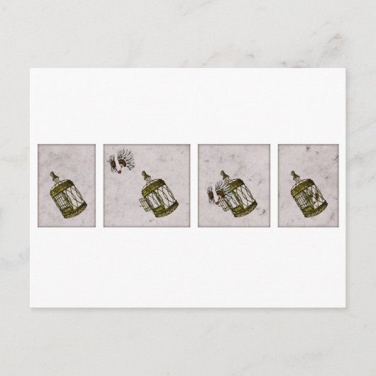 Käfigherz Postkarte (Vorderseite)