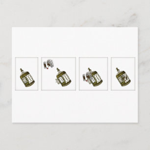 Käfigherz Postkarte