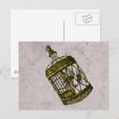 Käfigherz Postkarte (Vorne/Hinten)