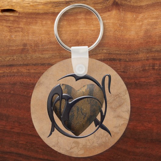 Käfigherz Schlüsselanhänger (Vorderseite)