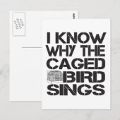 Käfigvogel Postkarte (Vorne/Hinten)